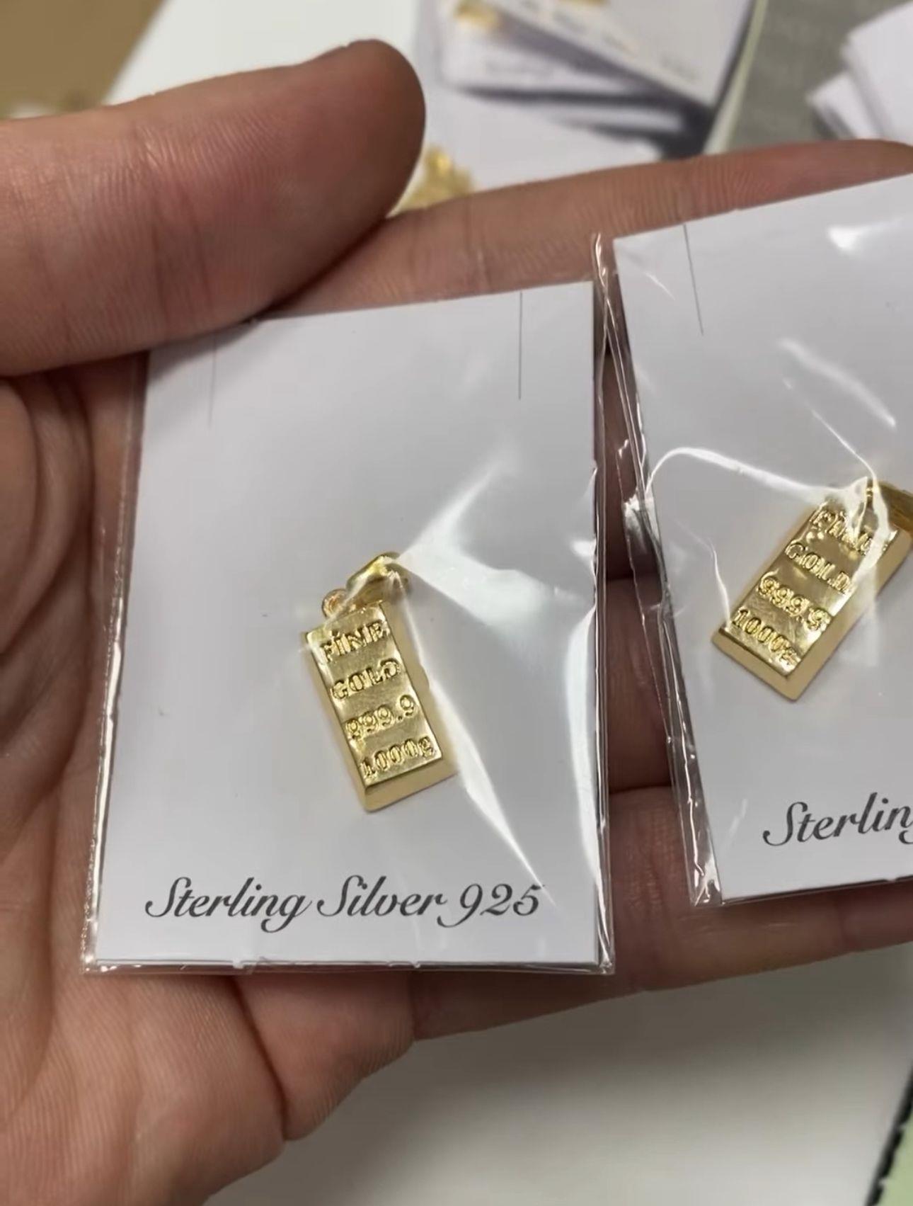 Kadın Gümüş Külçe Kolye Ucu