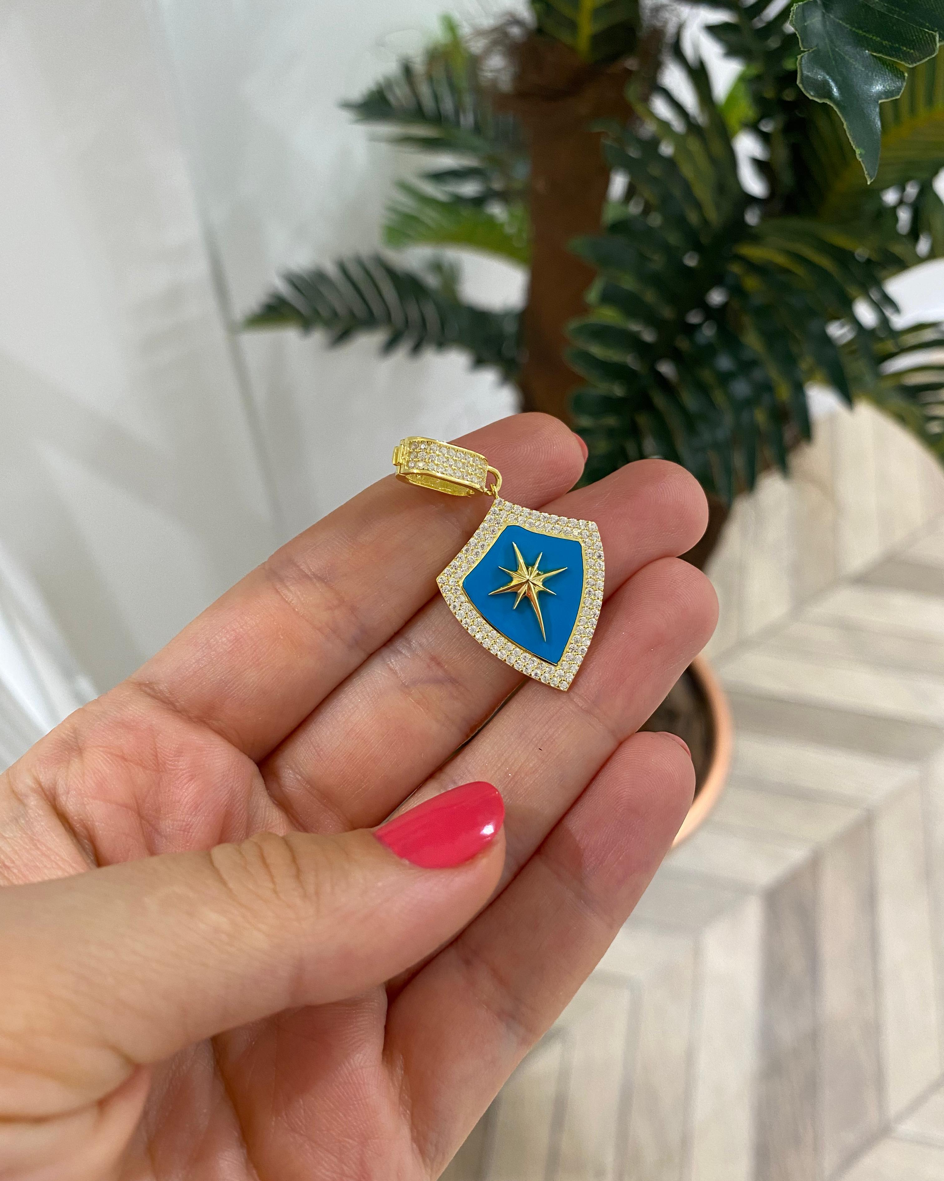 Kadın Gümüş Kutup Yıldızlı Charm