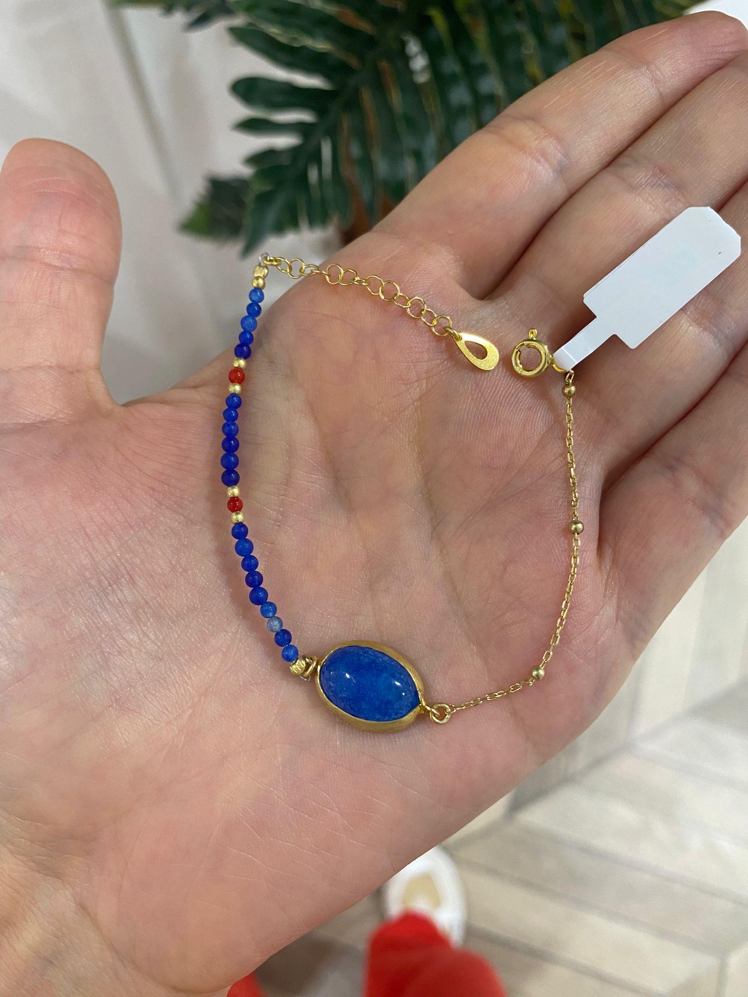 Kadın Gümüş Lapis Doğal Taşlı Bileklik