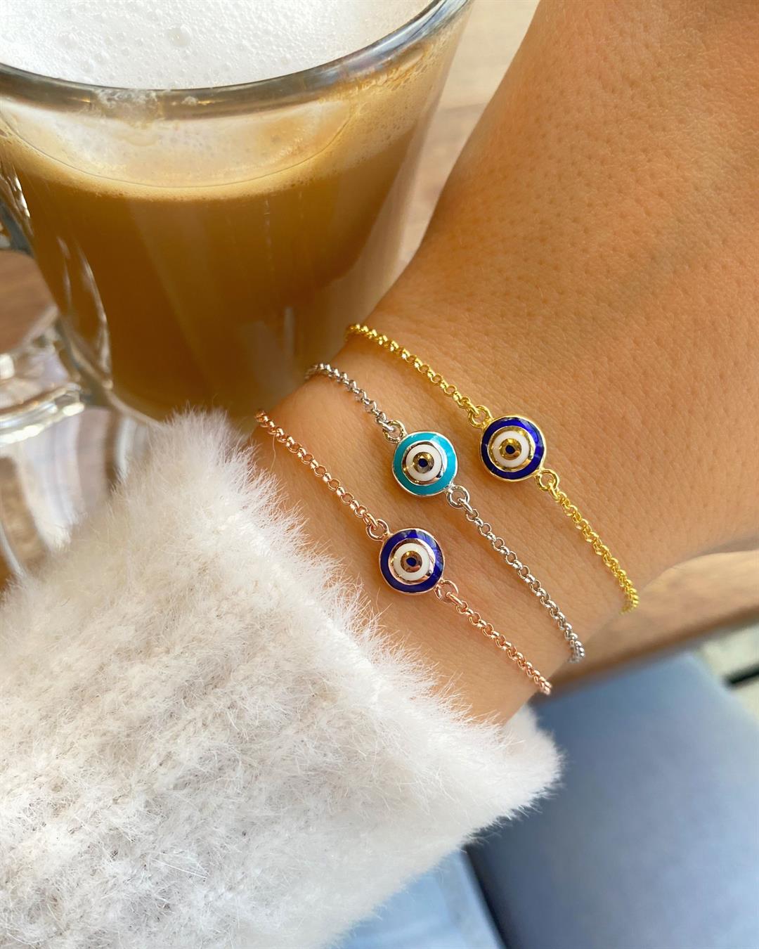 Kadın Gümüş Mineli Bileklik