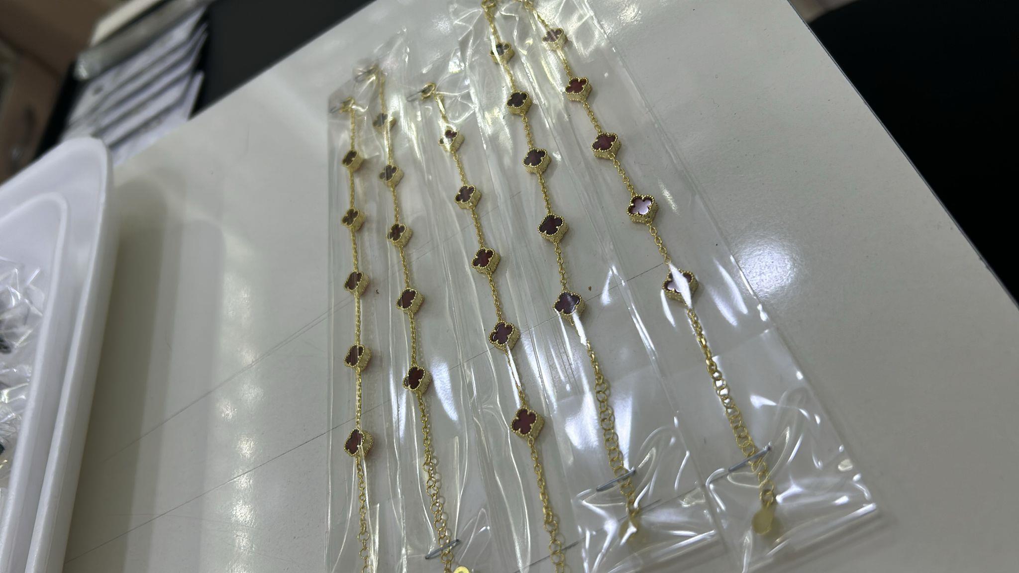 Kadın Gümüş Sedefli 5 Yoncalı Bileklik