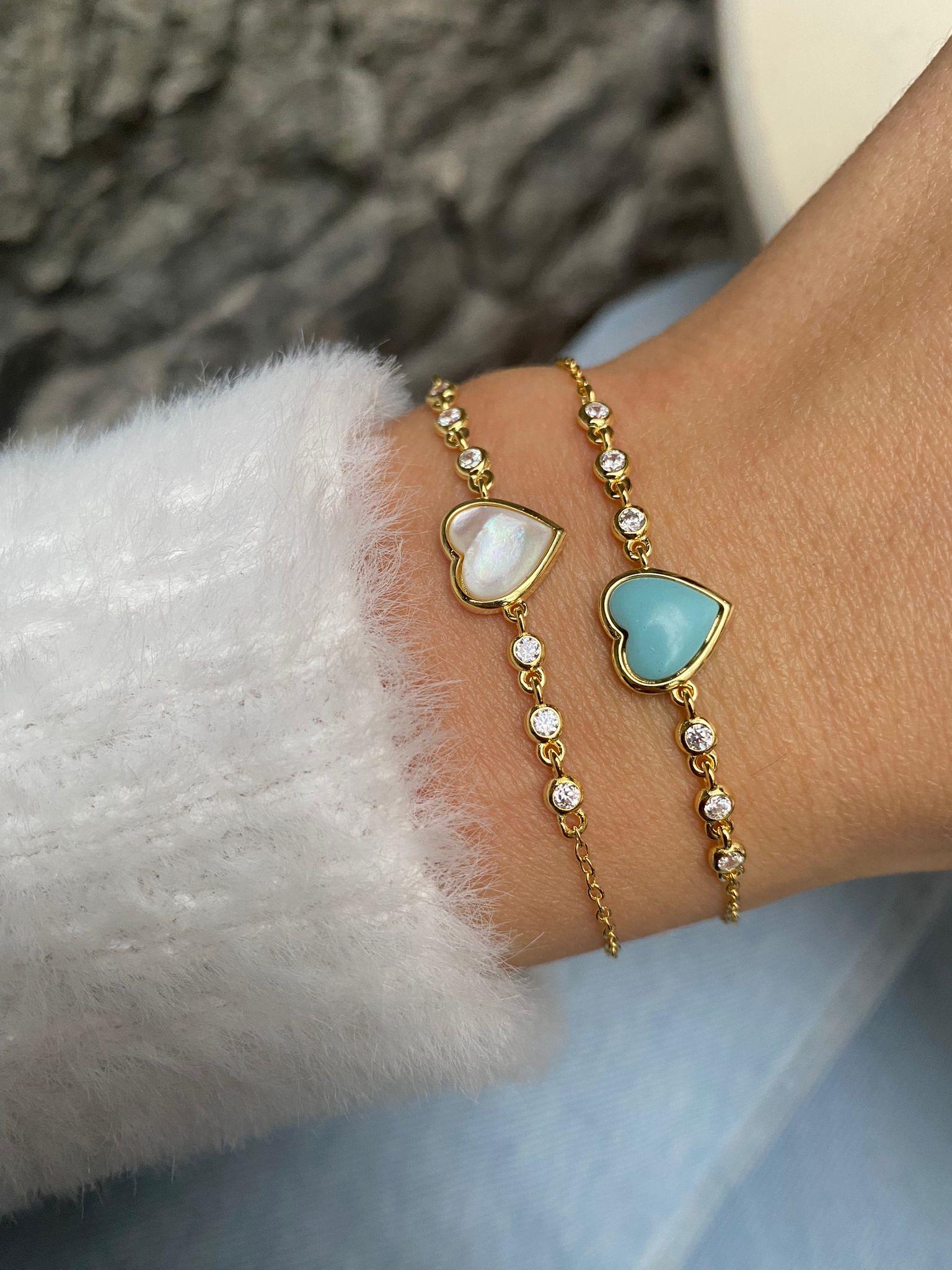 Kadın Gümüş Renkli Kalp Bileklik ( ADET) 