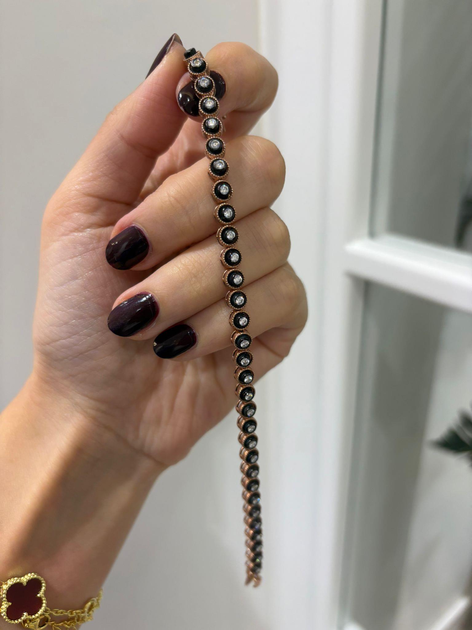 Kadın Gümüş Su Yolu Elmas Montür Bileklik 5329