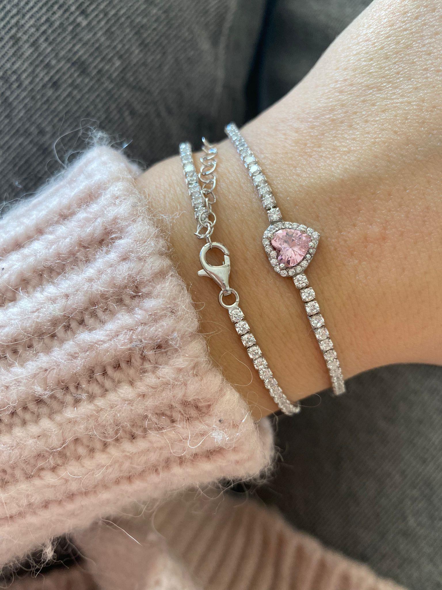 Kadın Gümüş Suyolu Kalpli Bileklik