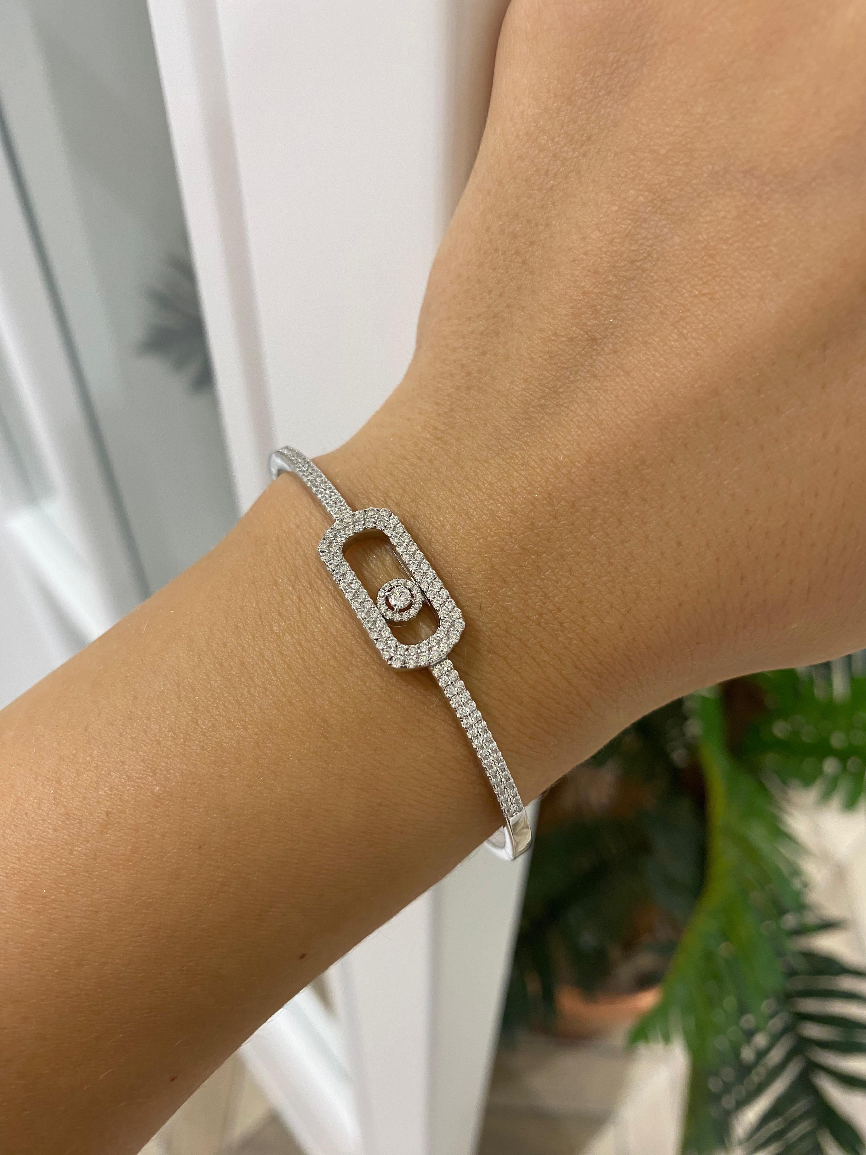 Kadın Gümüş Tek Taşı Trend Kelepçe