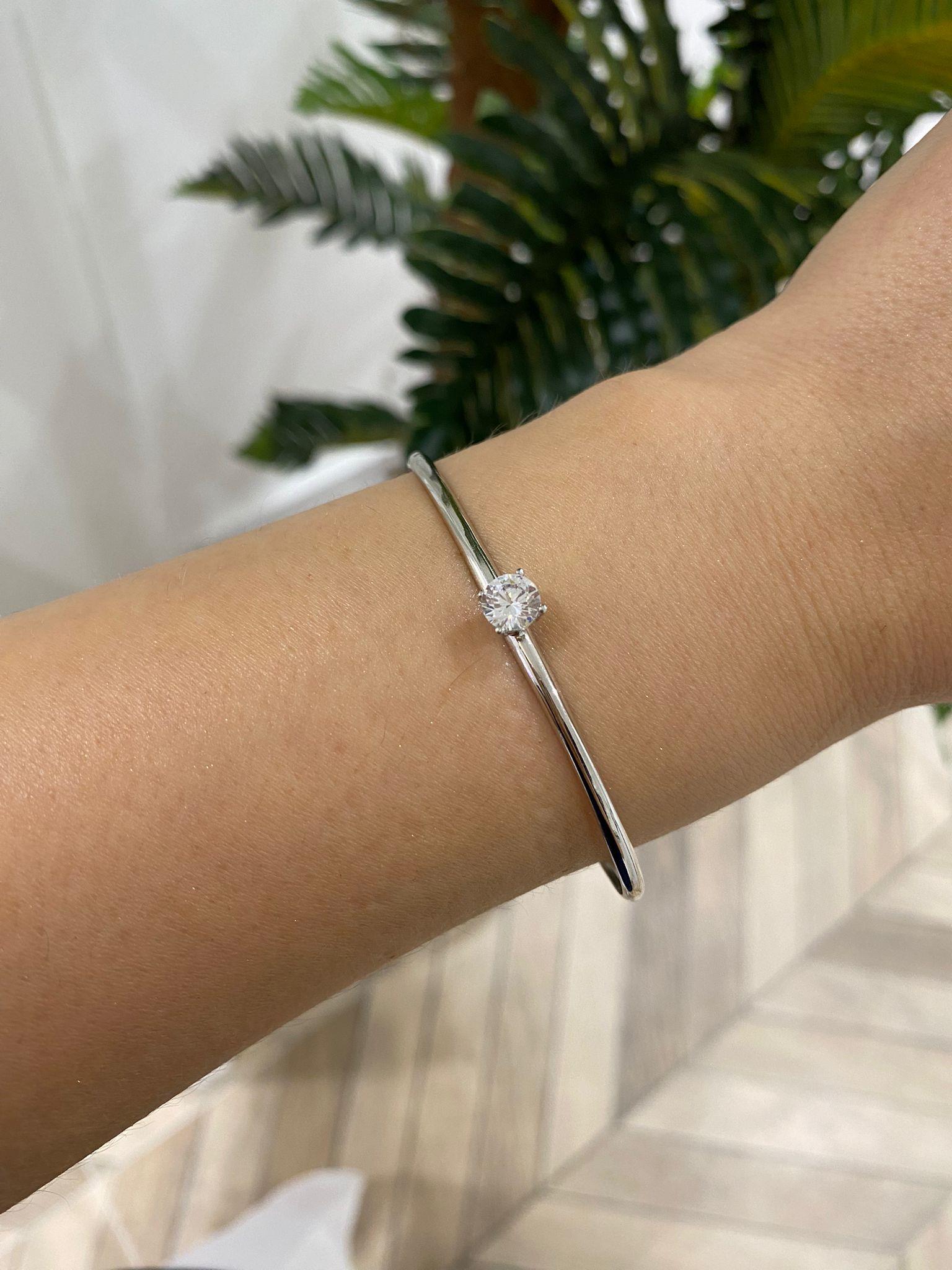 Kadın Gümüş Tek Taşlı Bileklik (ADET)