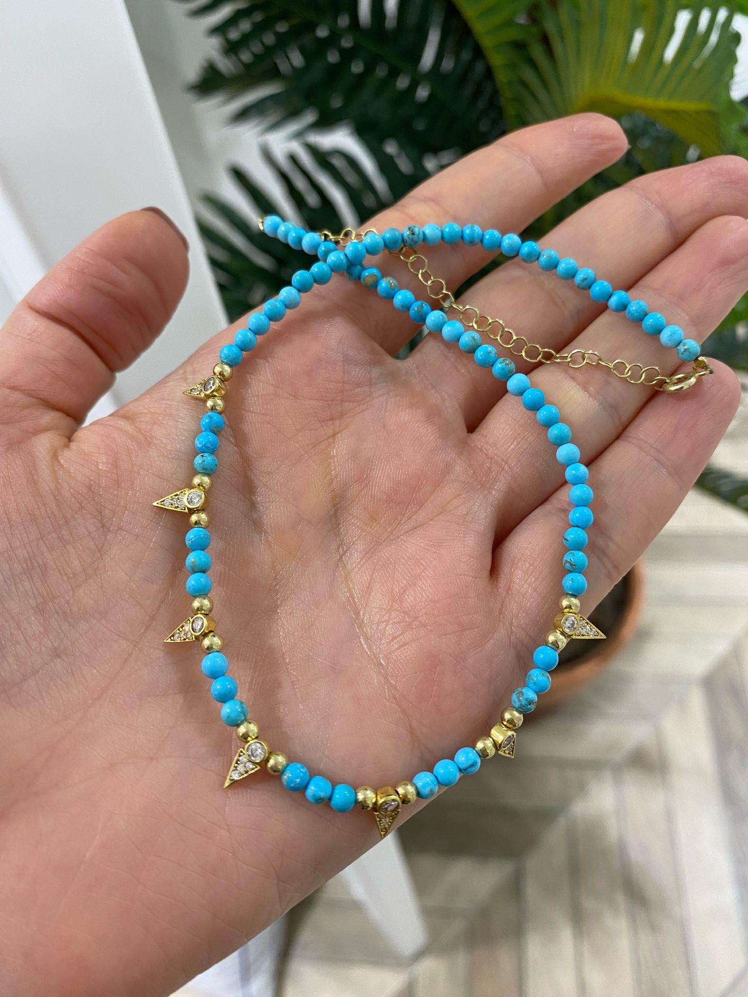 Kadın Gümüş Turkuaz Doğal Taşlı Kolye