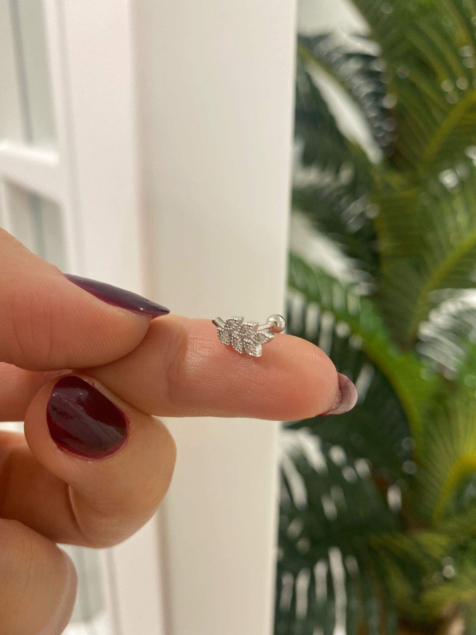 Kadın Gümüş Yaprak Tragus