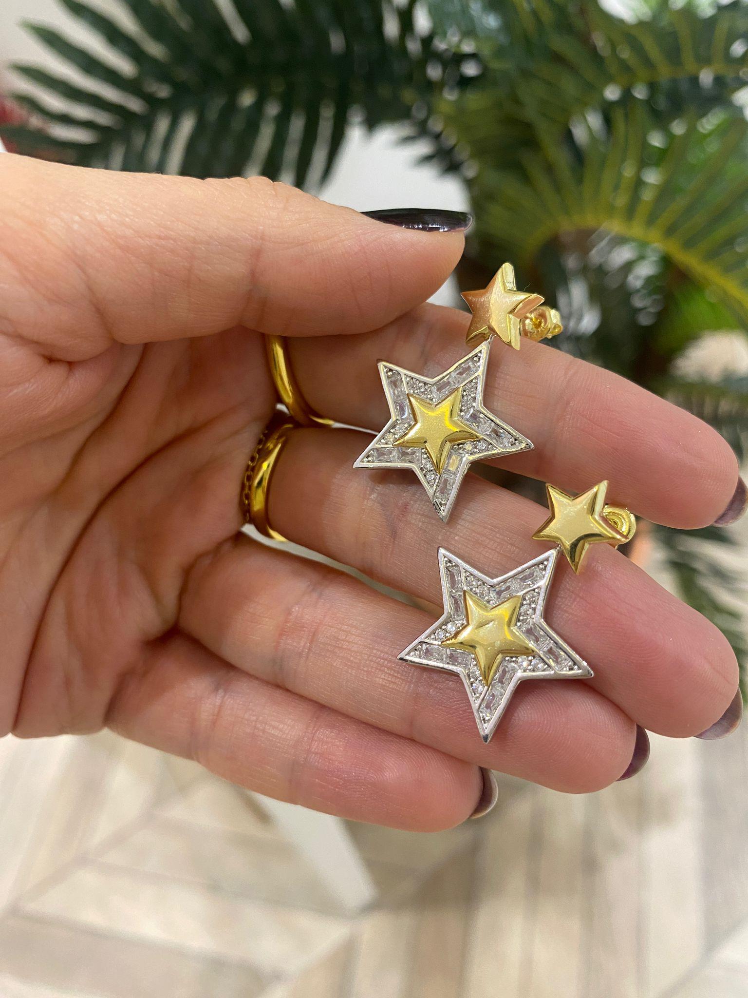 Kadın Gümüş Yıldız Küpe