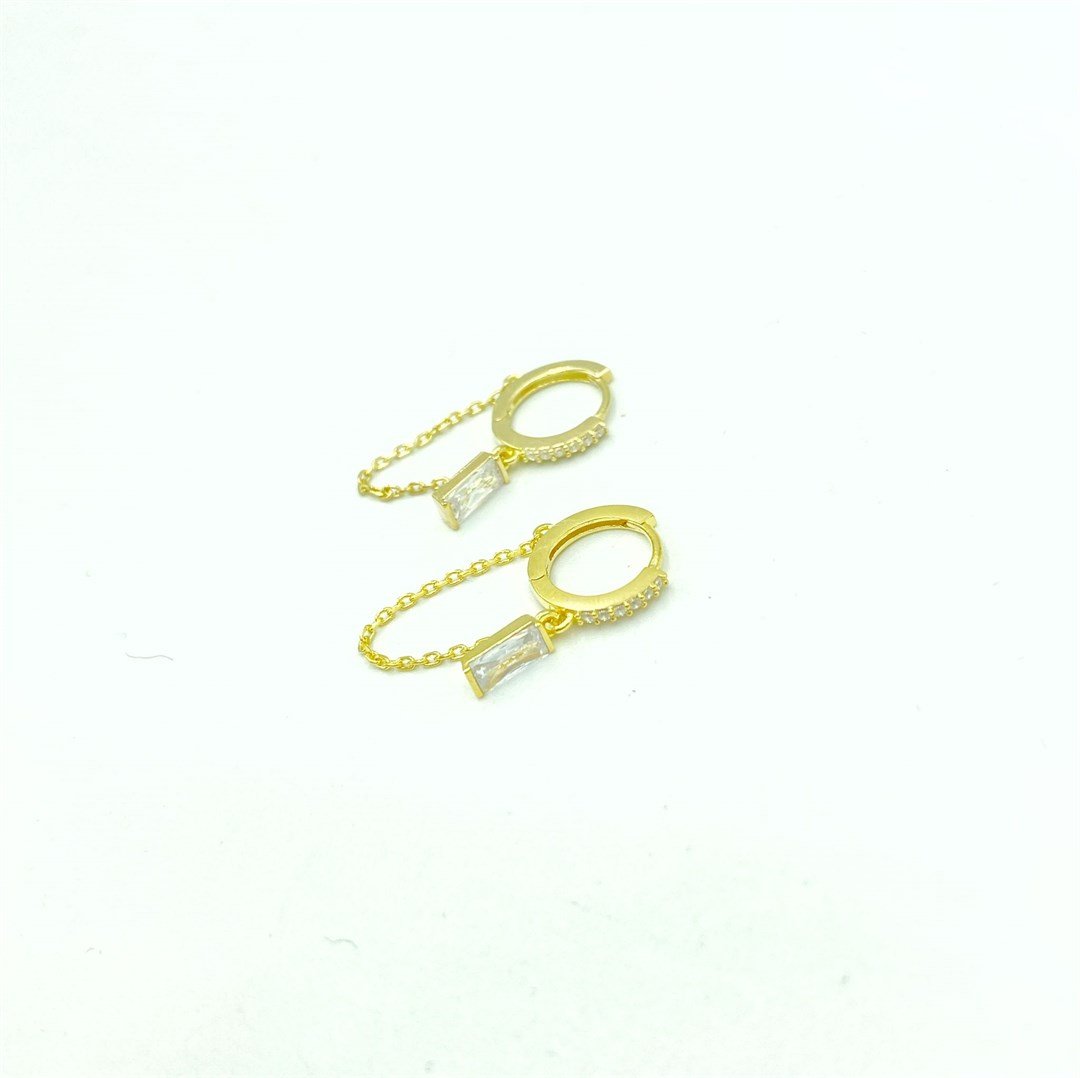 Kadın Gümüş Zincirli Küpe