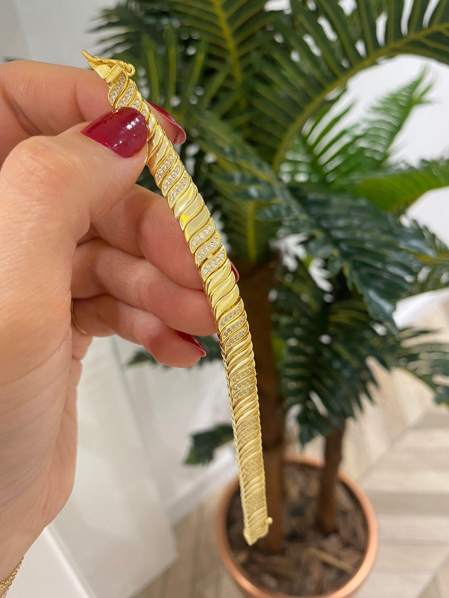 Kadın Gümüş Zirkon Taşlı Bileklik