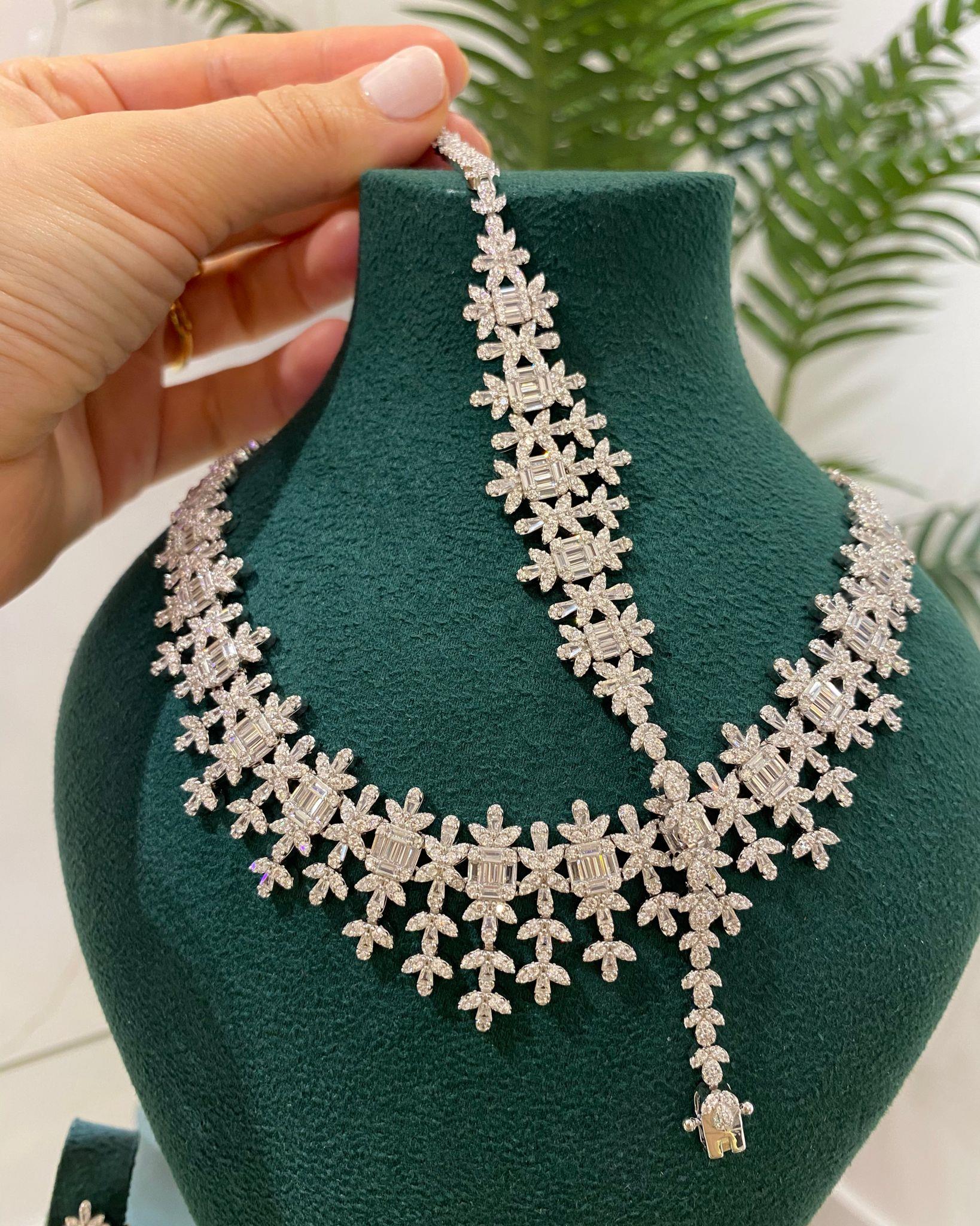 Kadın Gümüş Zirkon Taşlı Düğün Set Takımı