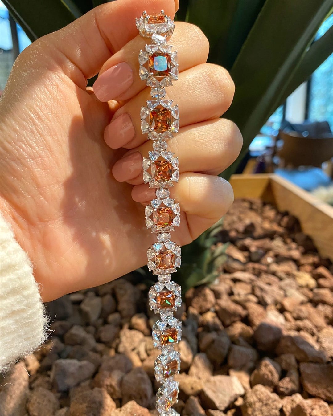 Kadın Gümüş Zultanit Taşlı Bileklik