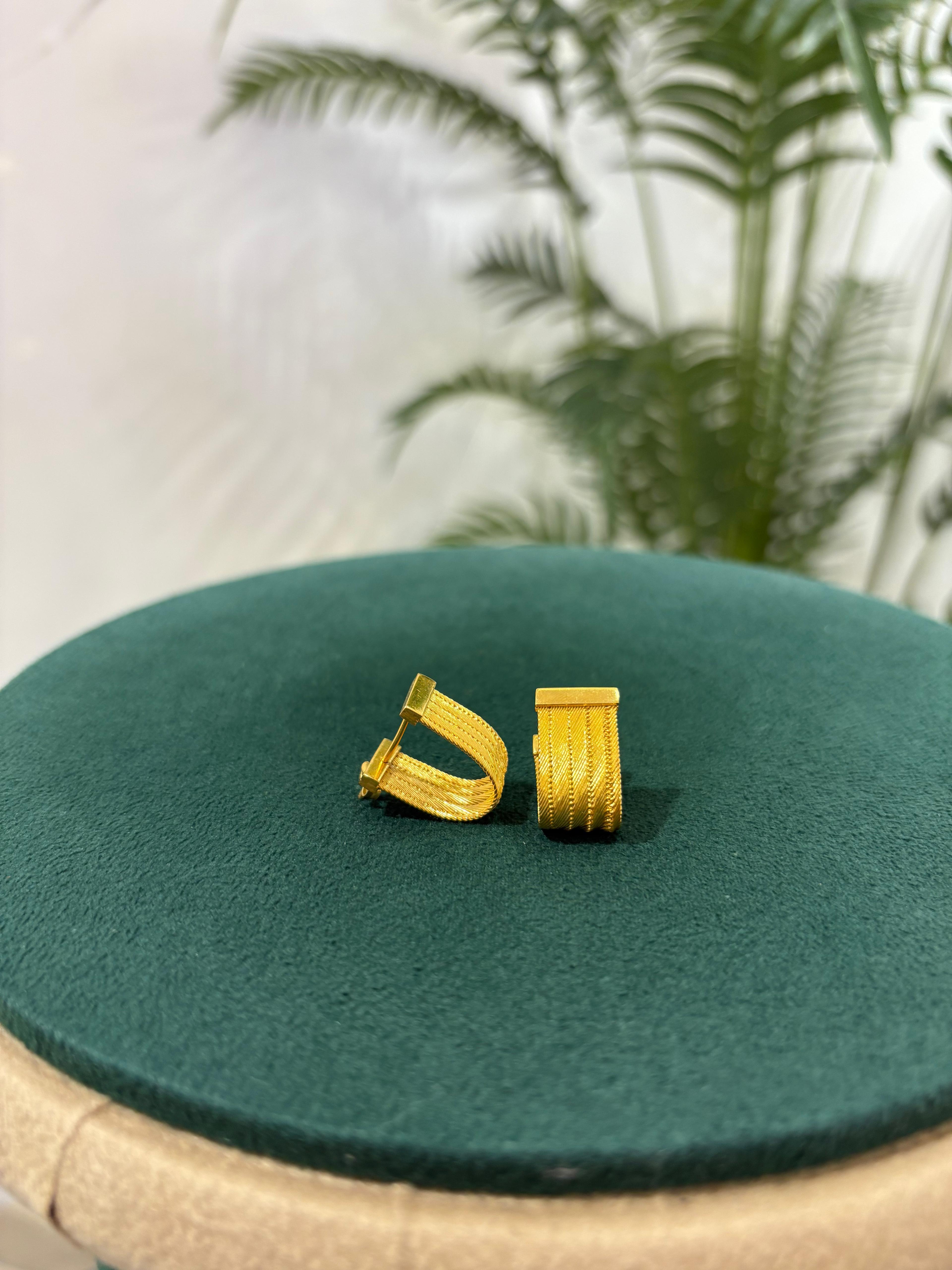 Kadın Trabzon Hasır Gümüş Küpe