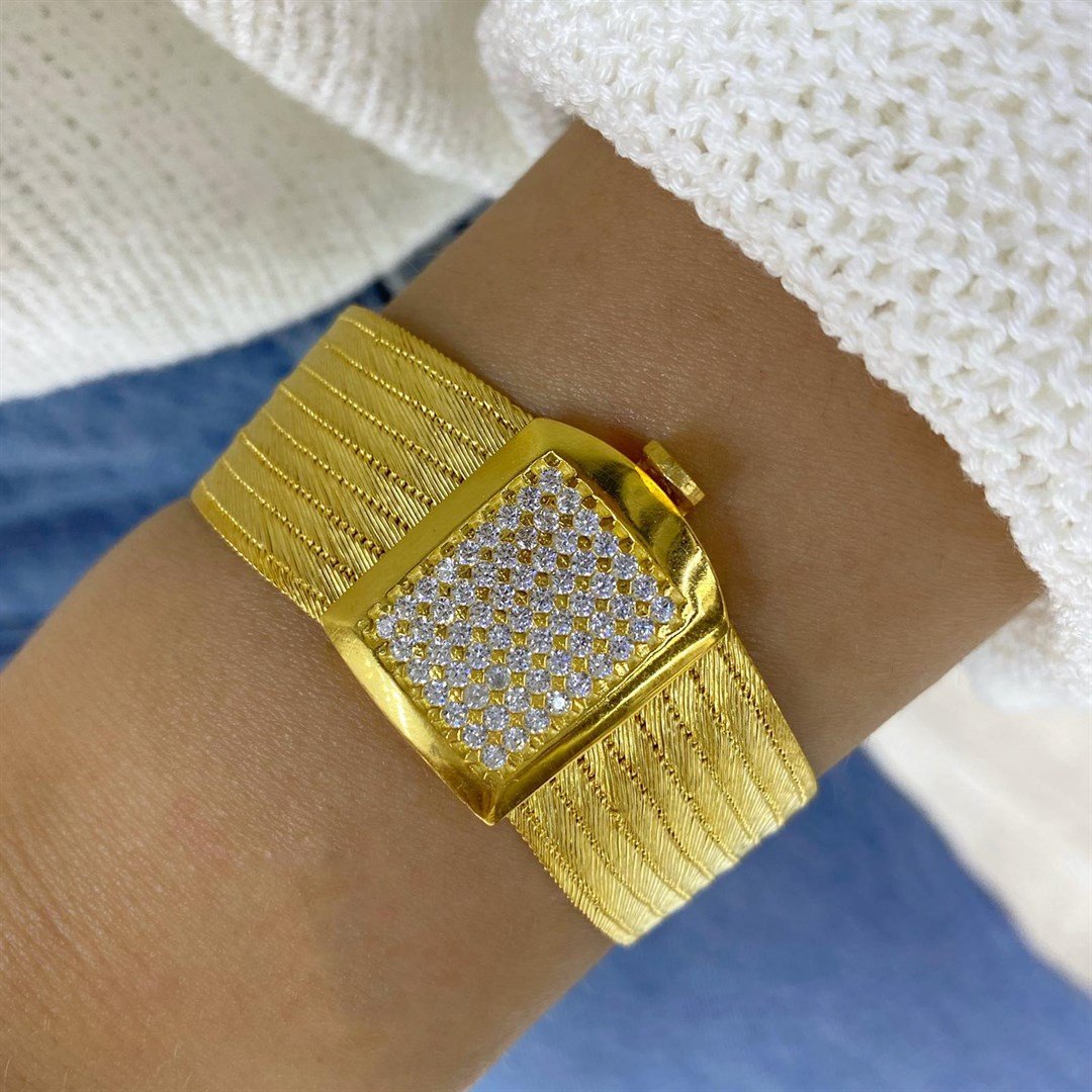 Trabzon Hasır 9 Sıra Taşlı Bileklik