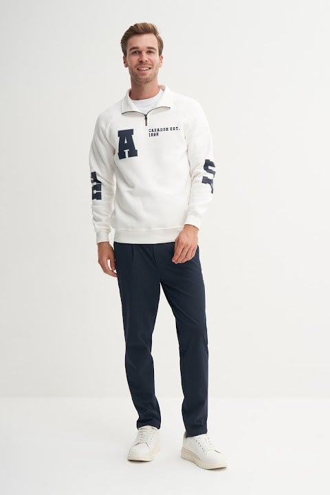 Cazador Erkek  Caz 53860 Dik Yk. Sweat Ekru