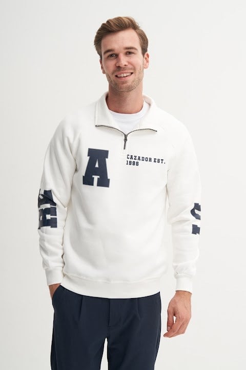 Cazador Erkek  Caz 53860 Dik Yk. Sweat Ekru