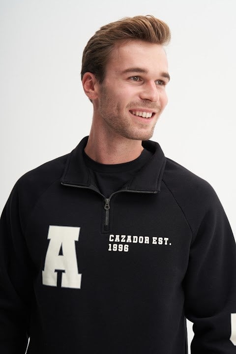 Cazador Erkek  Caz 53860 Dik Yk. Sweat Siyah