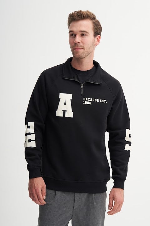 Cazador Erkek  Caz 53860 Dik Yk. Sweat Siyah