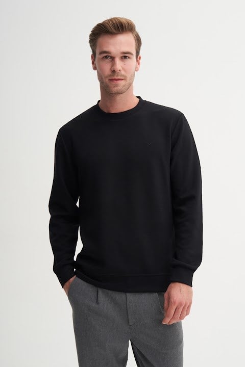 Cazador Erkek  Caz 54260 Vıskon Basıc Sweat Siyah