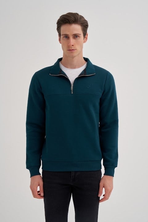 Cazador Erkek  Caz 56180 3 Ipl. Dik Yk. Sweat Petrol