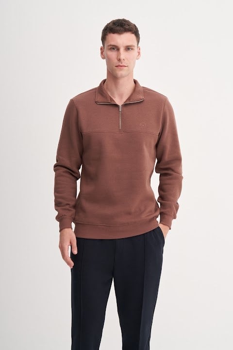 Cazador Erkek  Caz 56180 3 Ipl. Dik Yk. Sweat Kahve
