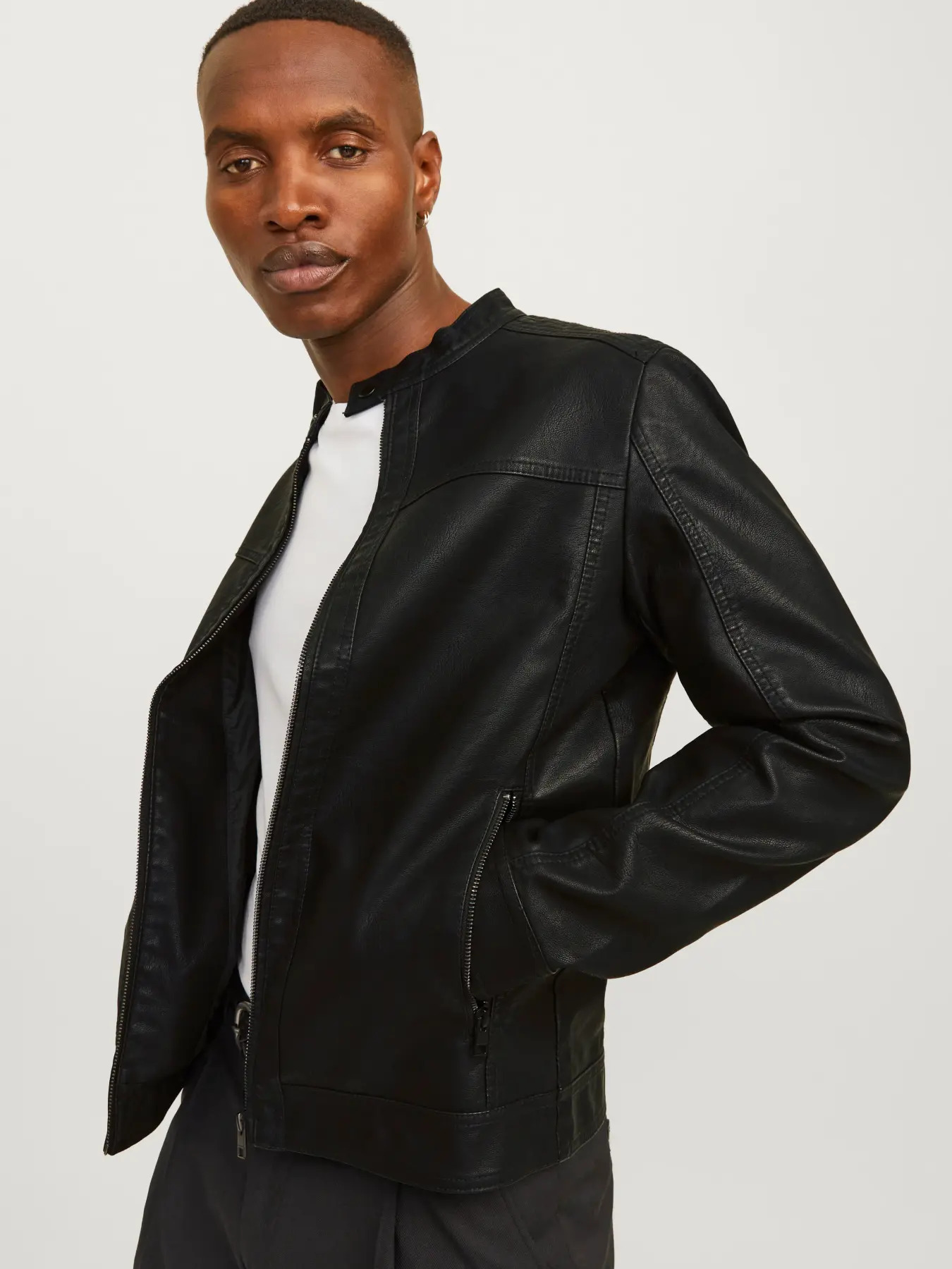 Jack&Jones  Erkek 12182461 Jjewarner Jacket Noos Siyah
