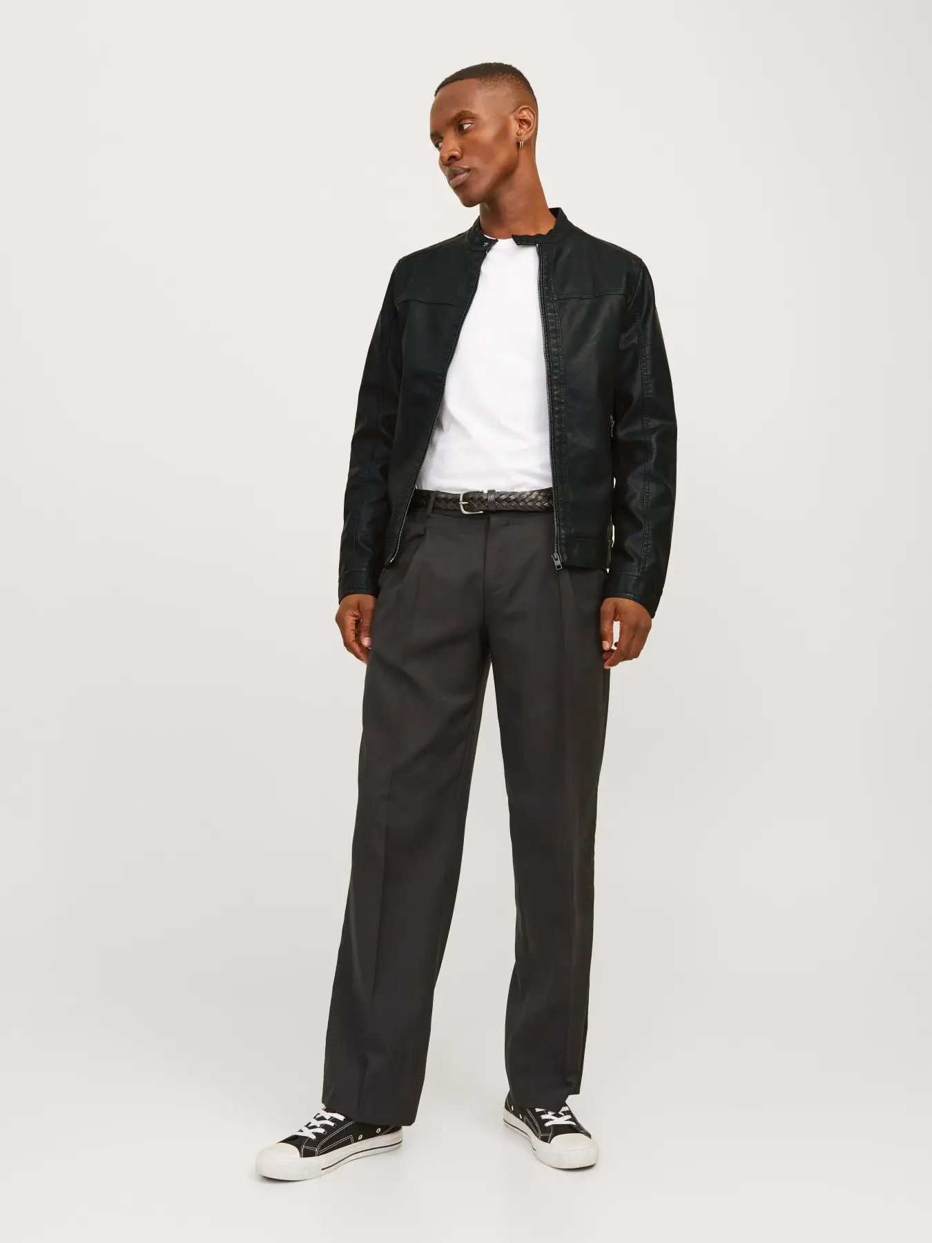Jack&Jones  Erkek 12182461 Jjewarner Jacket Noos Siyah
