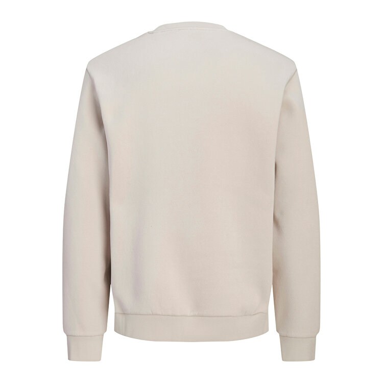 Jack&Jones Erkek 12290659 jorlogo sweat crew neck tr ss25 Sweatshirts Krem