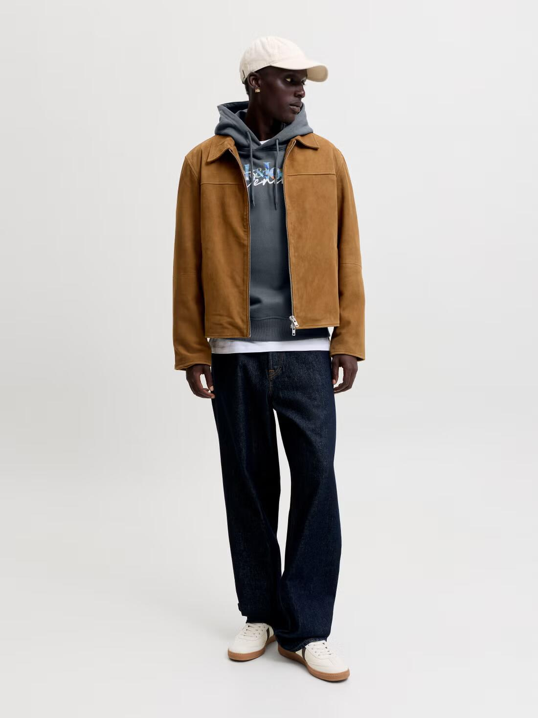 Jack&Jones  Erkek 12298419 Jjaeo Sweat Hood K.Gri