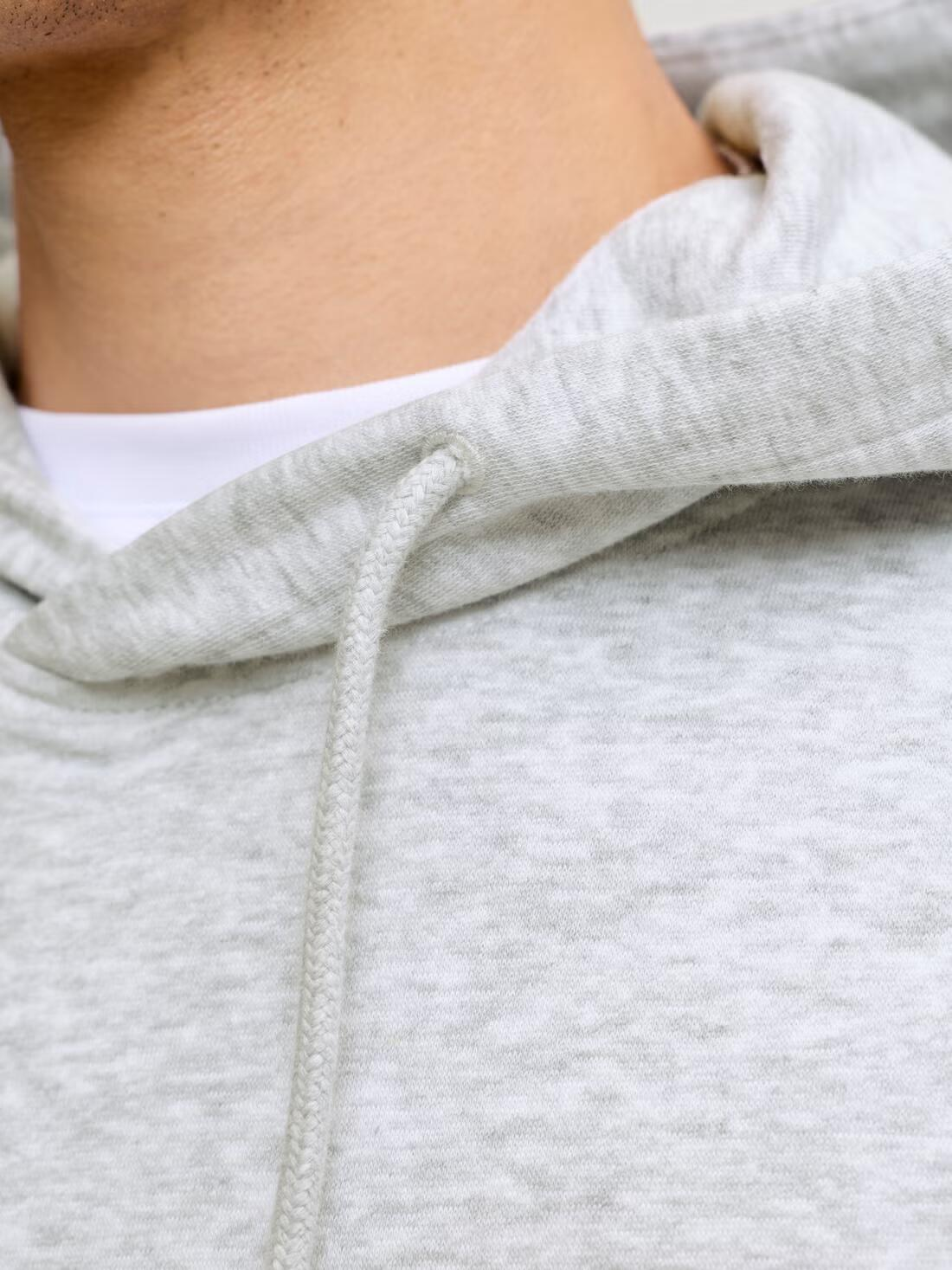 Jack&Jones  Erkek 12298419 Jjaeo Sweat Hood Beyaz