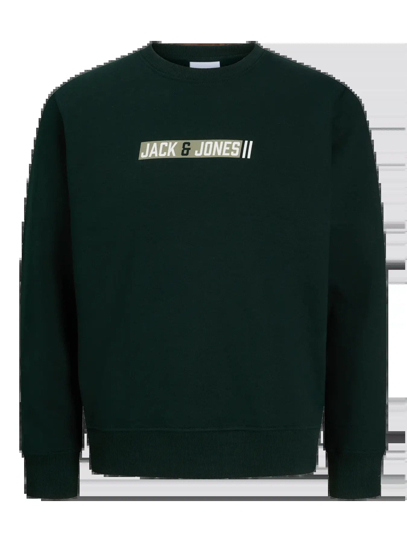Jack&Jones Erkek 12298431 jjmunk sweat crew neck Sweatshirts K.Yeşil