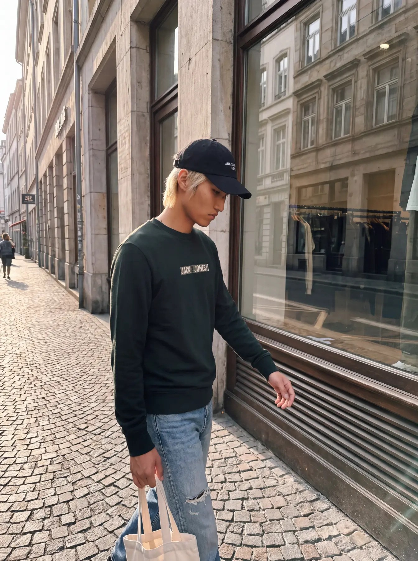 Jack&Jones Erkek 12298431 jjmunk sweat crew neck Sweatshirts K.Yeşil