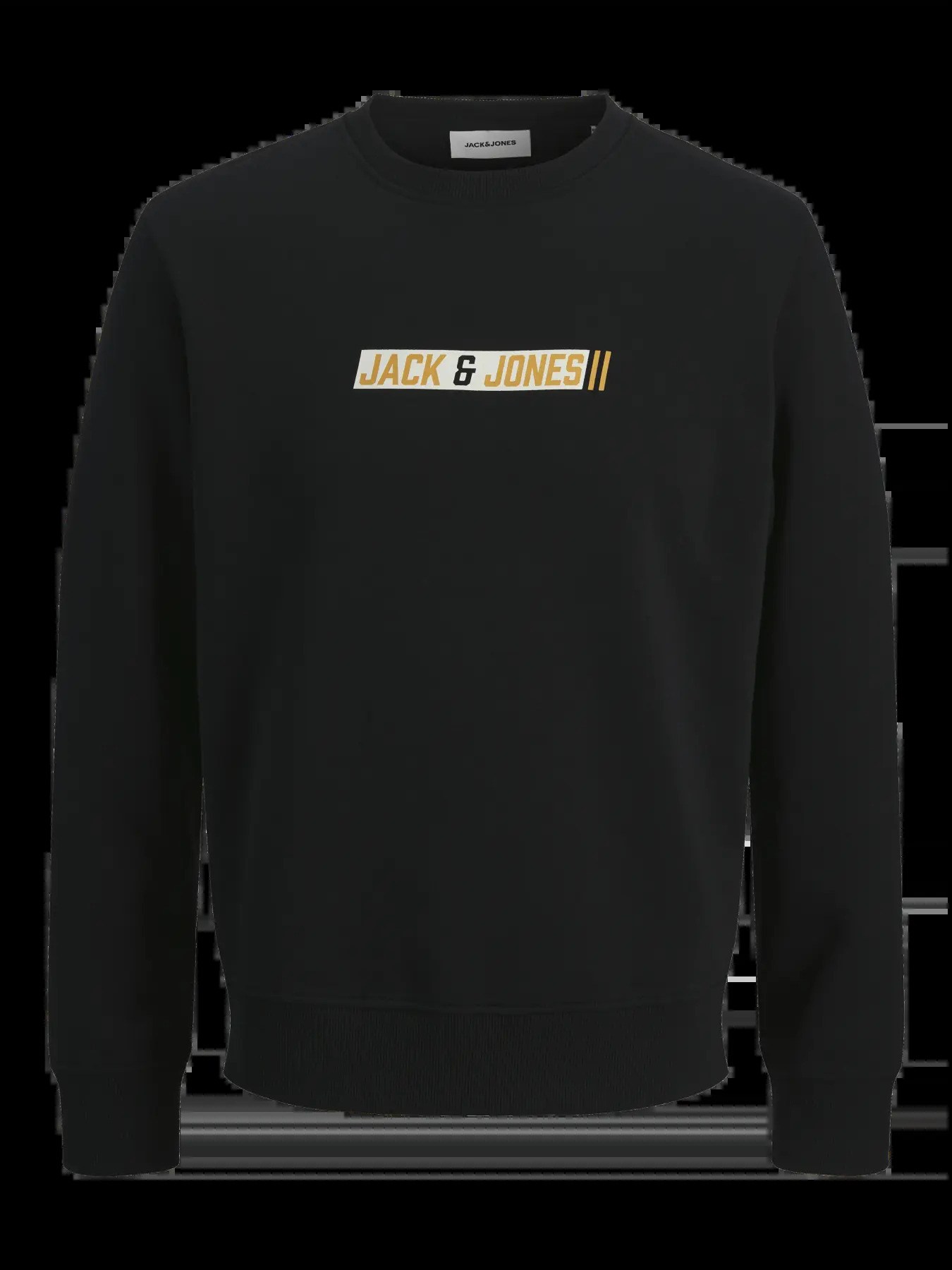 Jack&Jones Erkek 12298431 jjmunk sweat crew neck Sweatshirts Siyah