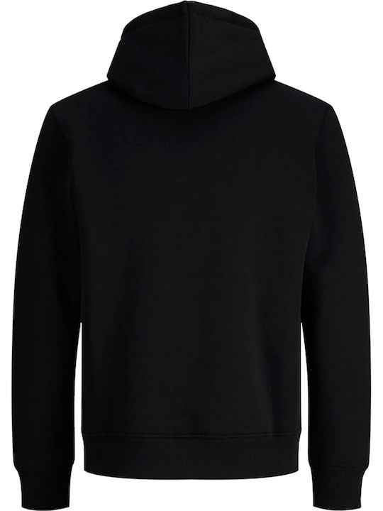 Jack&Jones Erkek 12298432 jjmunk sweat hood Sweatshirts Siyah