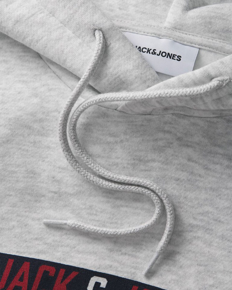 Jack&Jones Erkek 12298432 jjmunk sweat hood Sweatshirts Beyaz