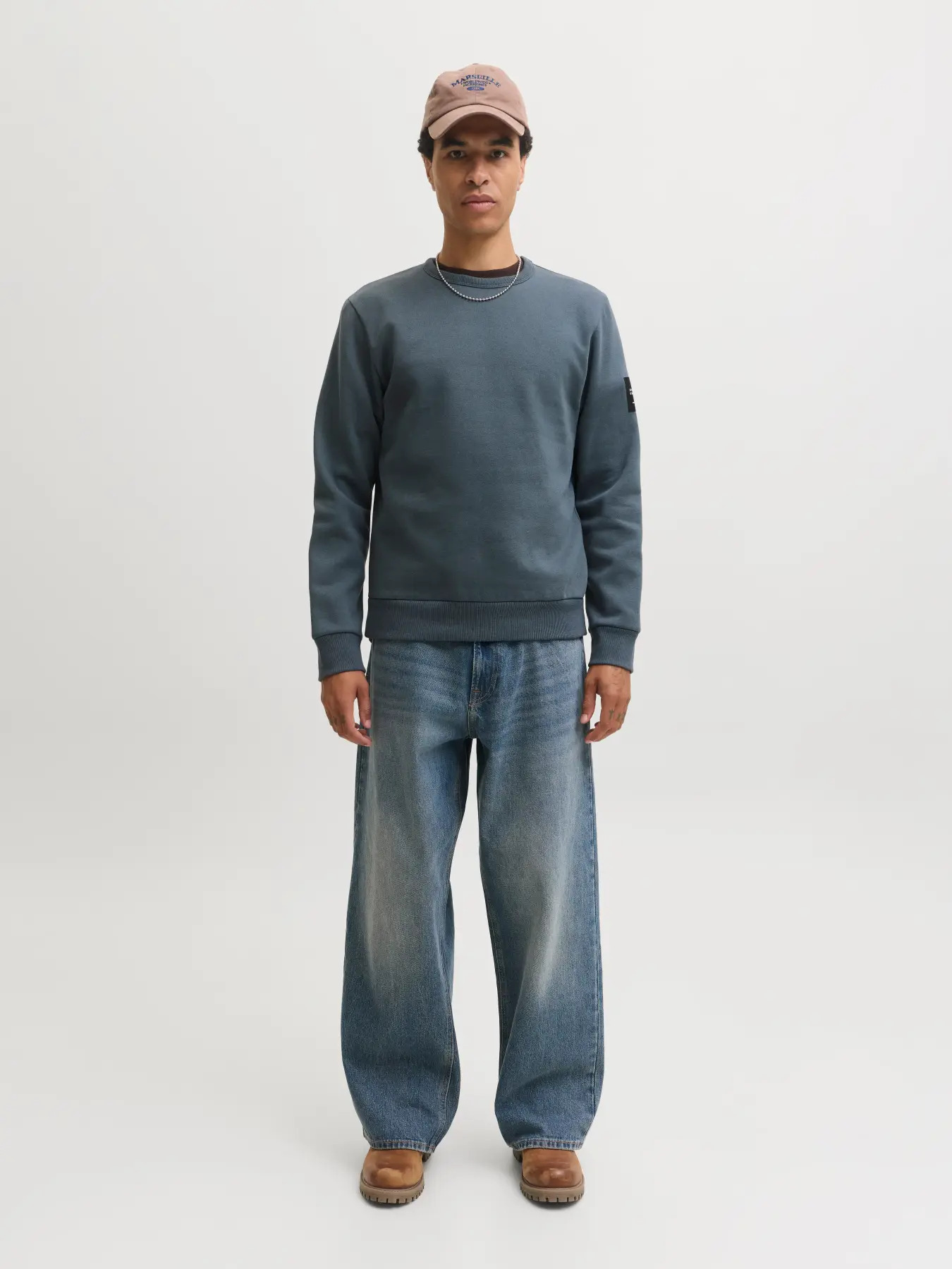 Jack&Jones  Erkek 12298440 Jjcleveland Sweat Crew Neck Ln Sweatshirts K.Gri