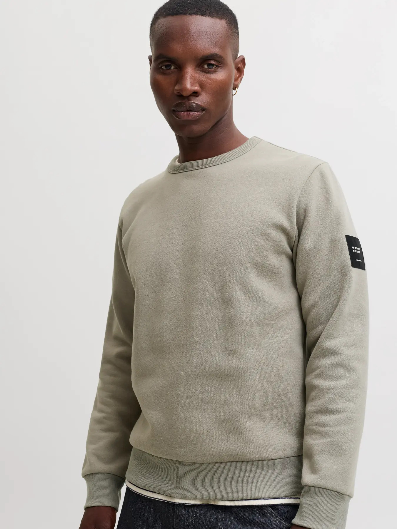 Jack&Jones  Erkek 12298440 Jjcleveland Sweat Crew Neck Ln Sweatshirts A.Haki