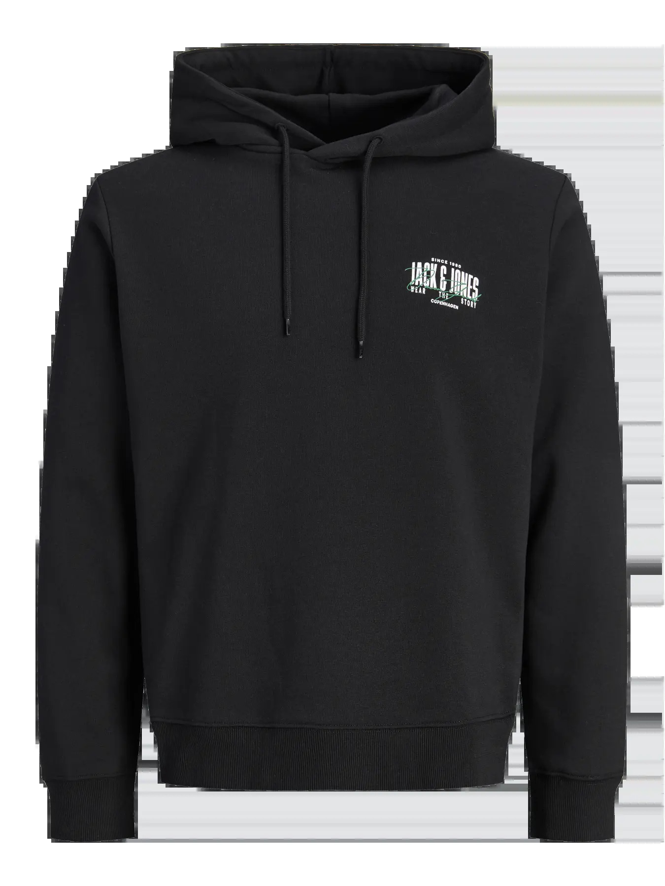 Jack&Jones  Erkek 12298491 Jjaeo Sweat Hood Siyah