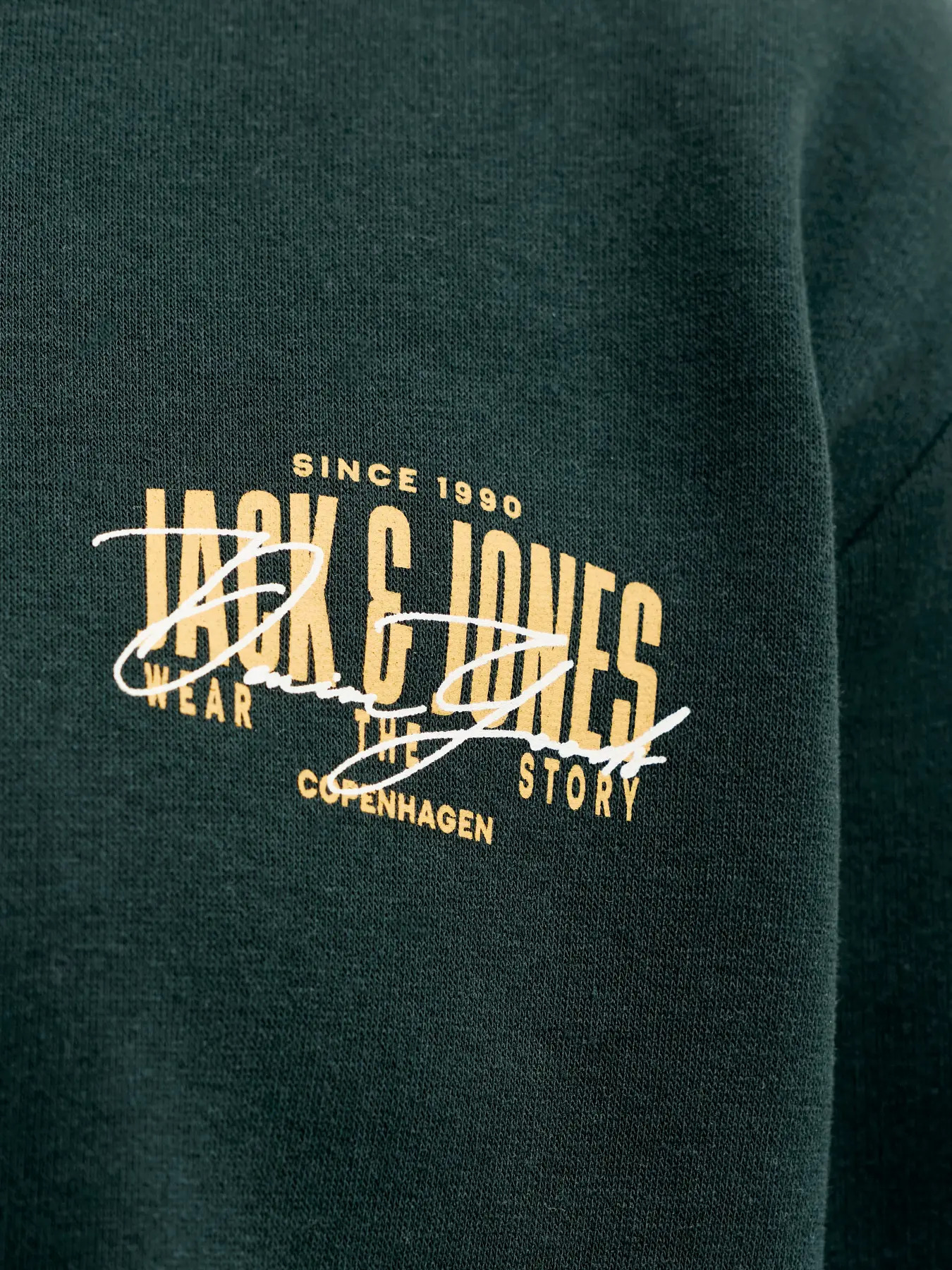 Jack&Jones  Erkek 12298491 Jjaeo Sweat Hood Yeşil