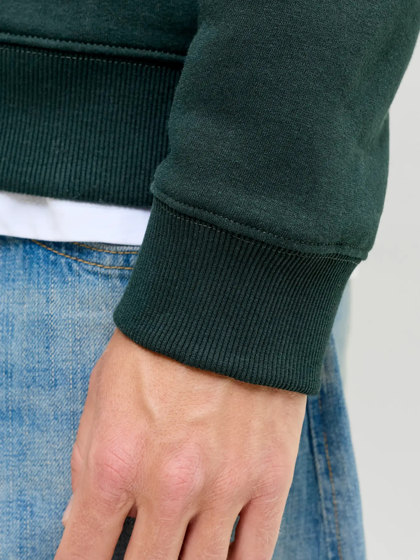 Jack&Jones  Erkek 12298491 Jjaeo Sweat Hood Yeşil