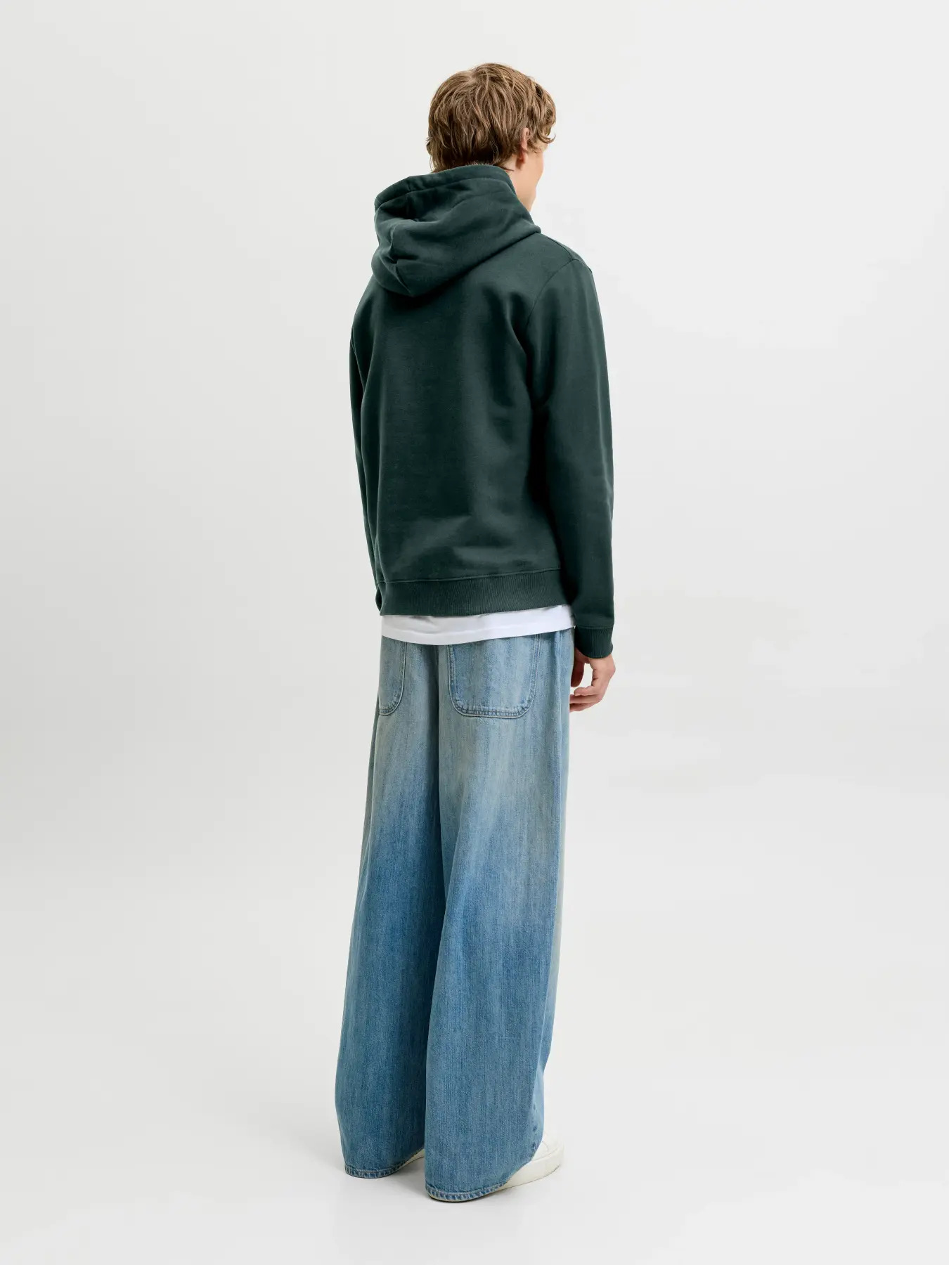 Jack&Jones  Erkek 12298491 Jjaeo Sweat Hood Yeşil