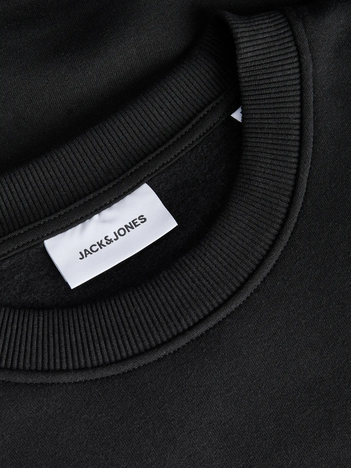 Jack&Jones  Erkek 12298492 Jjaero Sweat Crew Neck Siyah