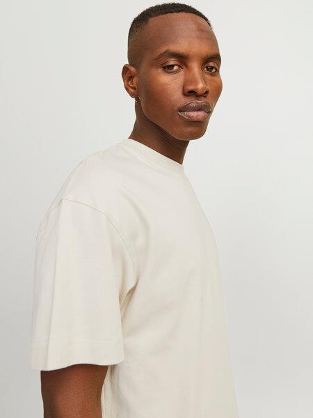 Jack&Jones Essentıals Erkek 12254412 T-Shirt Krem
