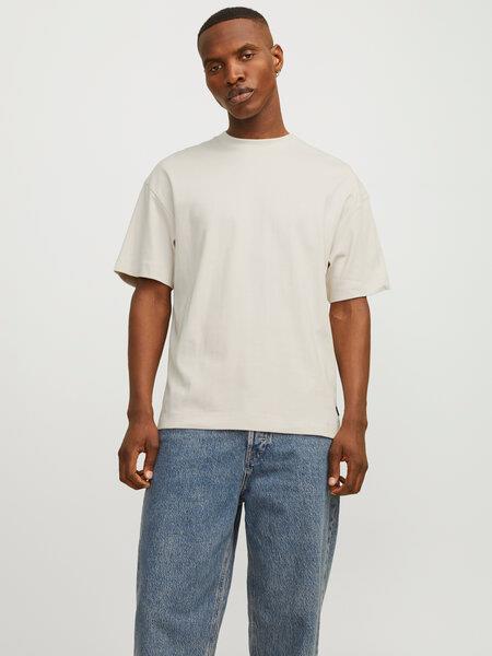 Jack&Jones Essentıals Erkek 12254412 T-Shirt Krem