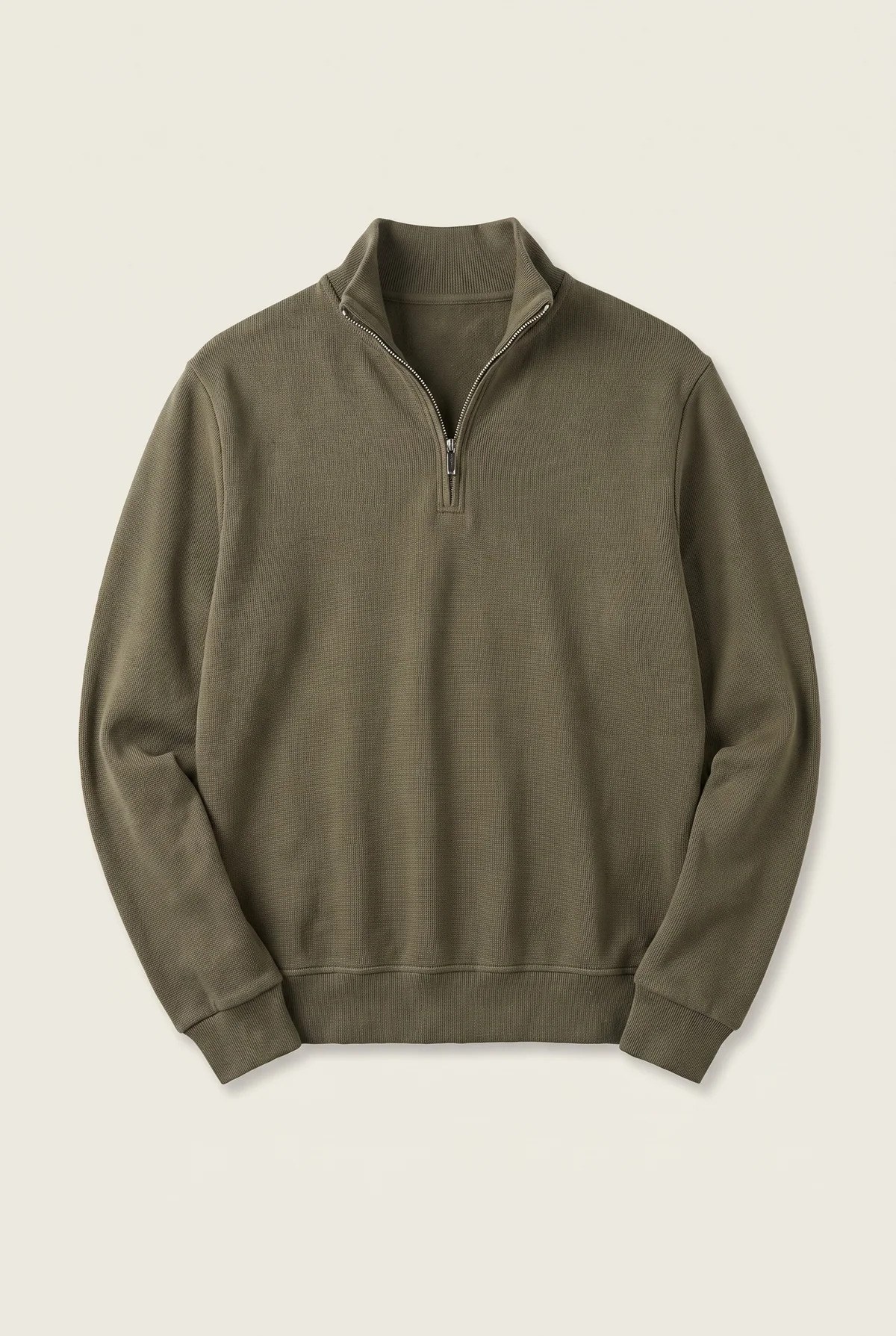 Jsco Erkek 6208 Dik Yaka 30/3 Slk Sweat Haki