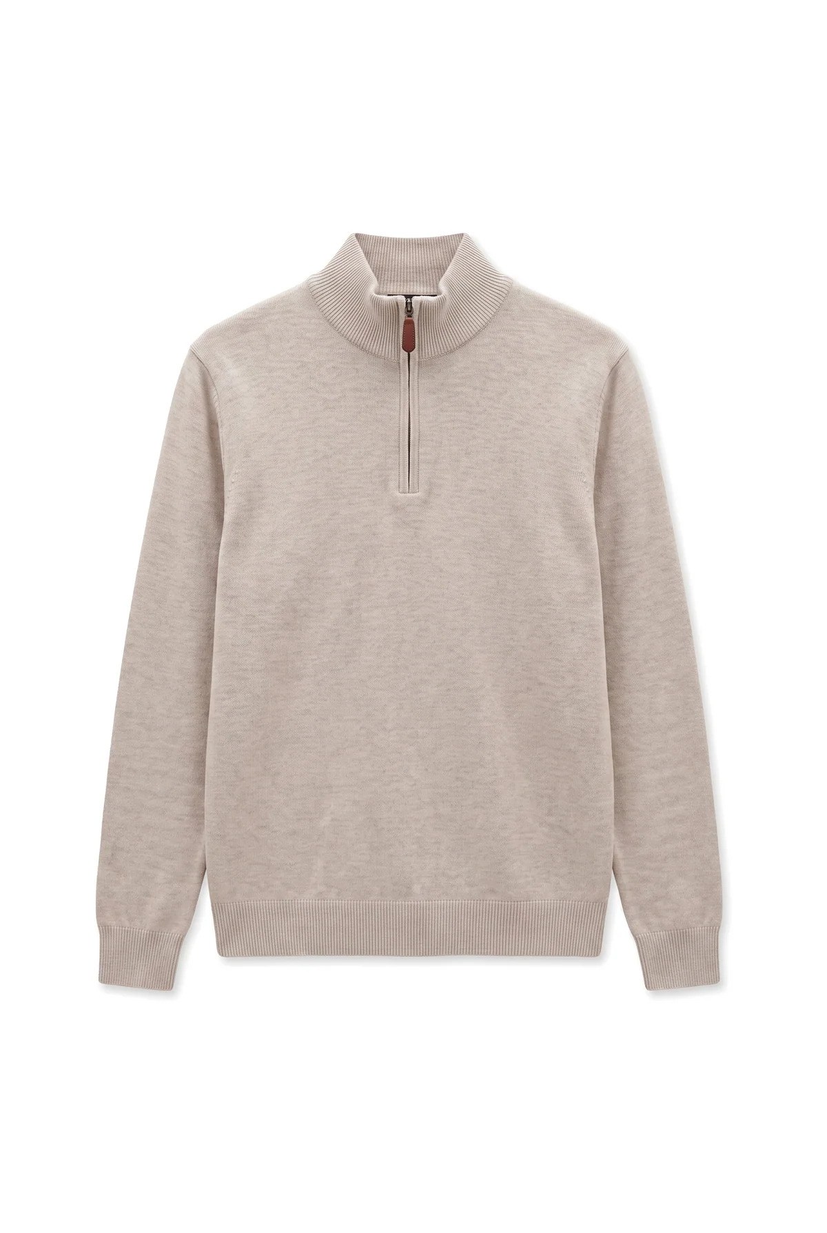 Jsco Erkek 6217 Dik Yaka Selanik Sweat Taş
