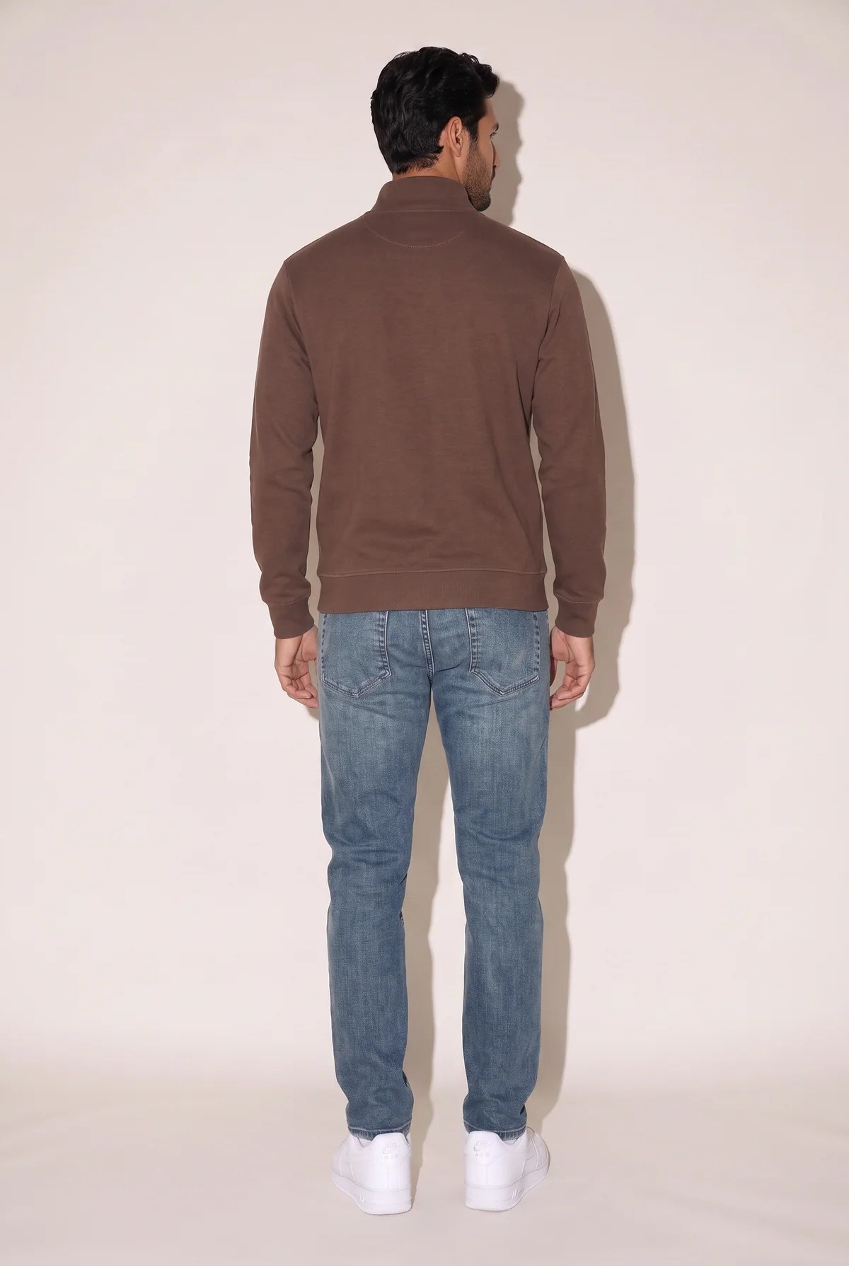 Jsco Erkek 6217 Dik Yaka Selanik Sweat Kahve