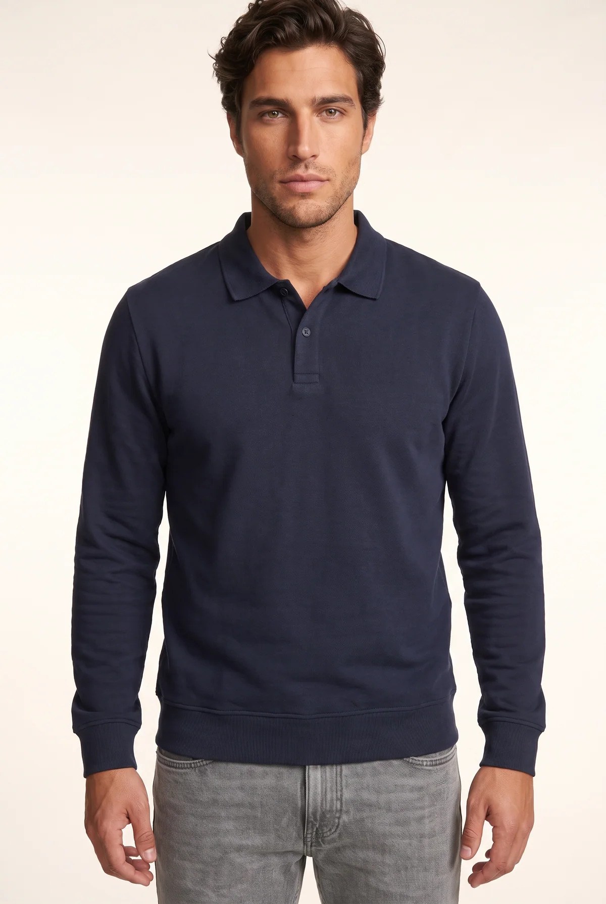 Jsco Erkek 6218 Polo Yaka Selanik Sweat K.Lacivert
