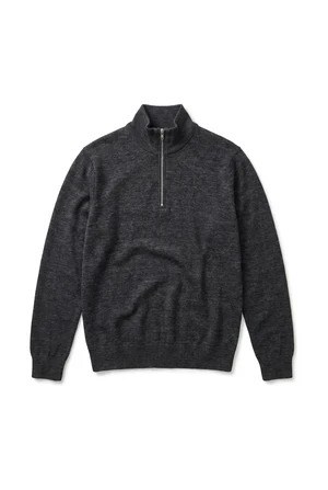 Jsco Erkek 6228 Dik Yaka Fermuarlı  Muline Selanik Sweat Siyah